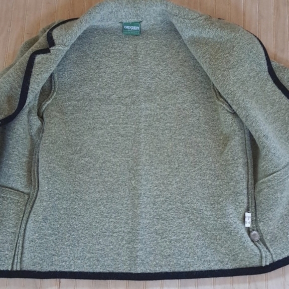 Vintage Geiger Collections Size 40 Pure New Wool Chunky Cardigan Jacket Sweater - Picture 9 of 11